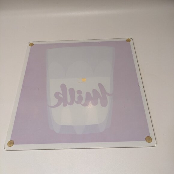 Vintage Y2K Joseph Joseph Glass Cutting Board / Trivet – “Milk” Advertising - Picture 6 of 7